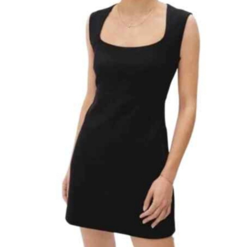 Everlane Women's The Dream‎ Square Neck Dress Black Medium